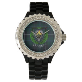 Reloj De Pulsera Tartan y Cresta del Clan Escocés Douglas