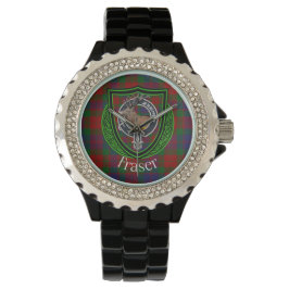Reloj De Pulsera Tartan y Cresta del Clan Escocés Fraser