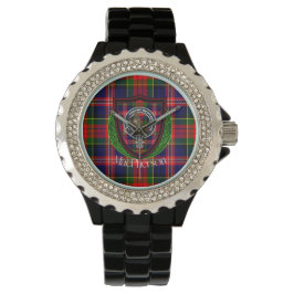 Reloj De Pulsera Tartan y Cresta del Clan Escocés MacPherson