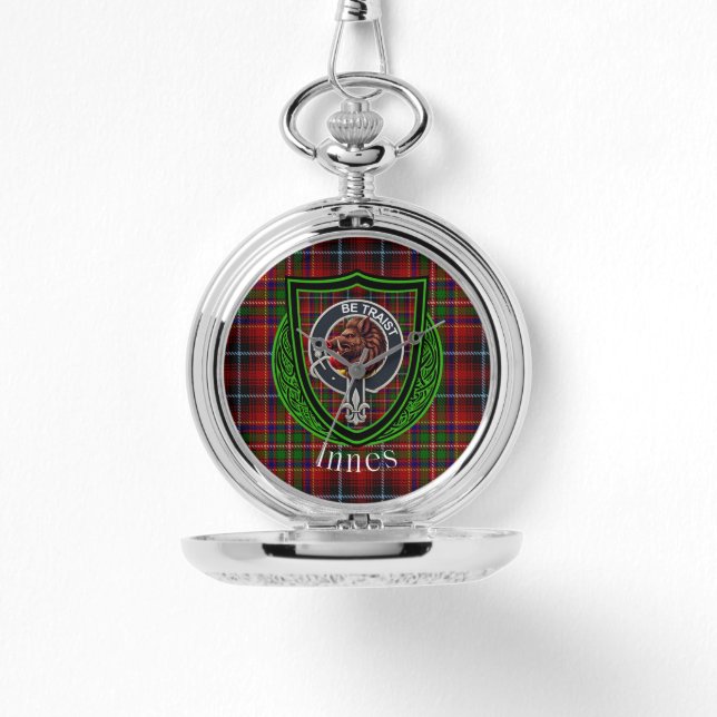 Reloj De Pulsera Tartan y Escudo del Clan Escocés Innes (Anverso)