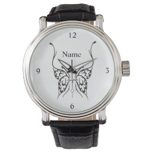 Reloj De Pulsera Tatuaje de mariposa estilizada Thunder_Cove