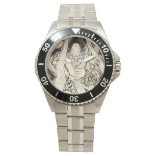 Reloj De Pulsera Tatuaje japonés de la tinta del demonio del