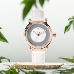 Reloj De Pulsera Taupe rayas grises eWatch personalizado<br><div class="desc">Regalo para ella,  reloj de muñeca gris de taupe</div>