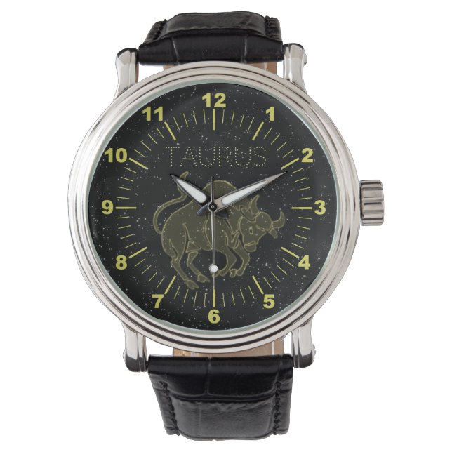 Reloj De Pulsera Tauro dorado (Anverso)