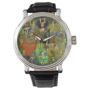 Reloj De Pulsera Taurus clásico retrato de mujer gótica