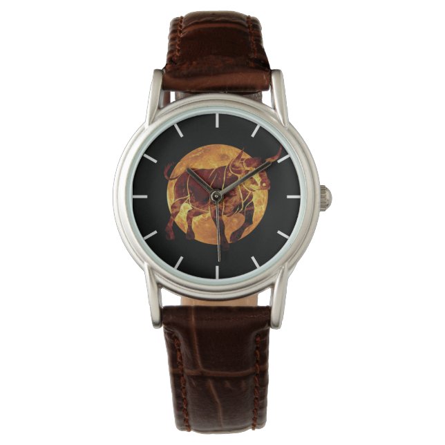 Reloj De Pulsera Taurus Zodiac Rótulo Watch (Anverso)
