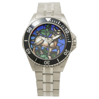 Reloj De Pulsera Taurus Zodiac Stained Glass Notre-Dame de París W3