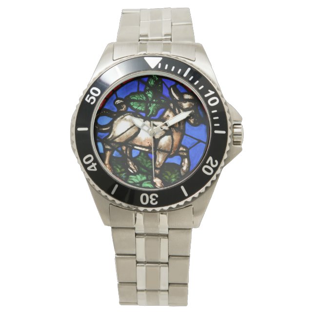 Reloj De Pulsera Taurus Zodiac Stained Glass Notre-Dame de París W3 (Anverso)