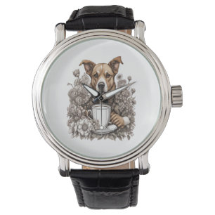 Reloj De Pulsera taza de perro y café