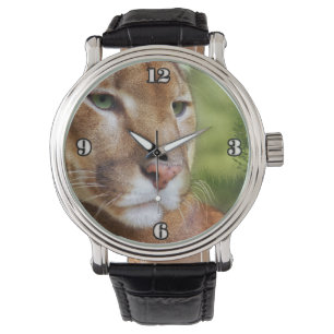 Reloj De Pulsera TCWC - Arte del león de montaña del puma