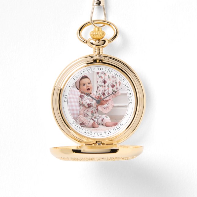 Reloj De Pulsera Te Amas Papá Personalizado Fotomático Fallero Día (Anverso)