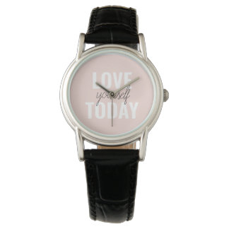 Reloj De Pulsera Te Amas Positivamente Hoy Cita Rosa Pastel