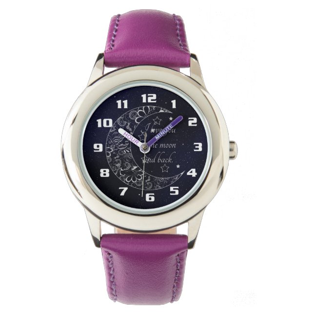 Reloj De Pulsera Te amo a la luna y a la espalda (Anverso)
