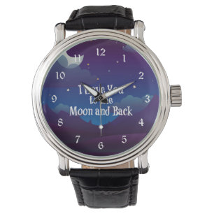 Reloj De Pulsera Te amo a la luna y atrás,