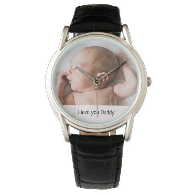 Reloj De Pulsera Te amo papá personalizado bebé día del padre (Anverso)