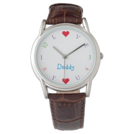 Reloj De Pulsera Te Amo Papi Papá Personalizado Padres Día Mens Wat
