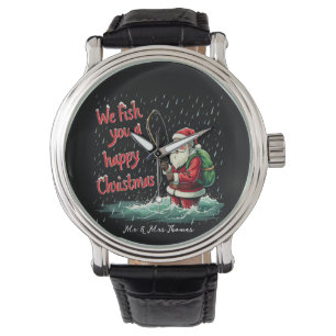 Reloj De Pulsera Te pescamos un Navidad feliz divertido