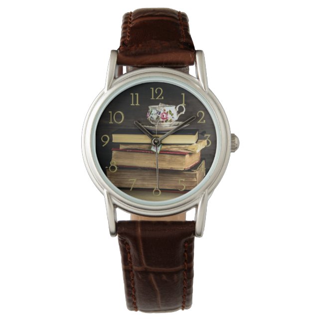 Reloj De Pulsera Té y libros (Anverso)