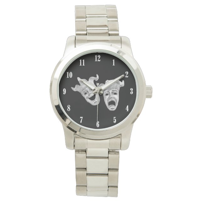 Reloj De Pulsera Teatro de Plata Comedia y Tragedia (Anverso)