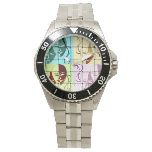 Reloj De Pulsera Teatro Mask Pop Art Watch