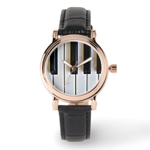 Reloj De Pulsera Teclado - Blanco y negro