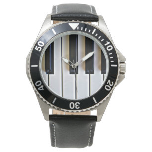 Reloj De Pulsera Teclado - Blanco y negro