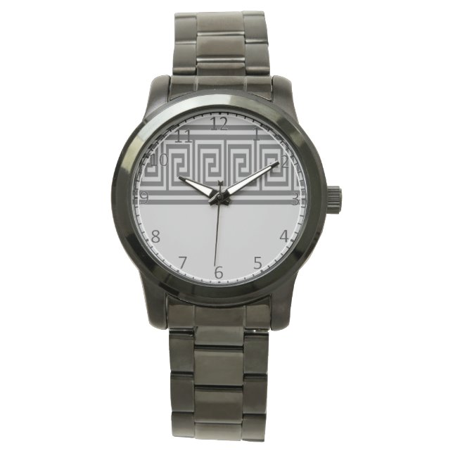 Reloj De Pulsera Teclas grises en negro y gris (Anverso)