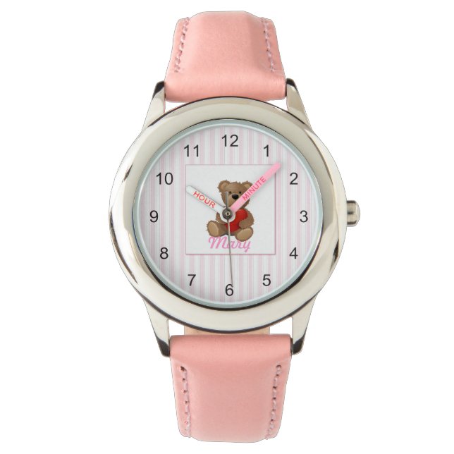 Reloj De Pulsera Teddy Bear Valentine (Anverso)