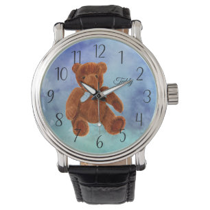 Reloj De Pulsera Teddy Bear Watercolor Painting Watch