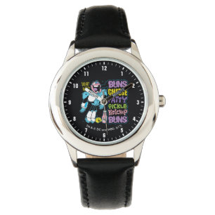 Reloj De Pulsera Teen Titans Go!   Cyborg Burger Rap