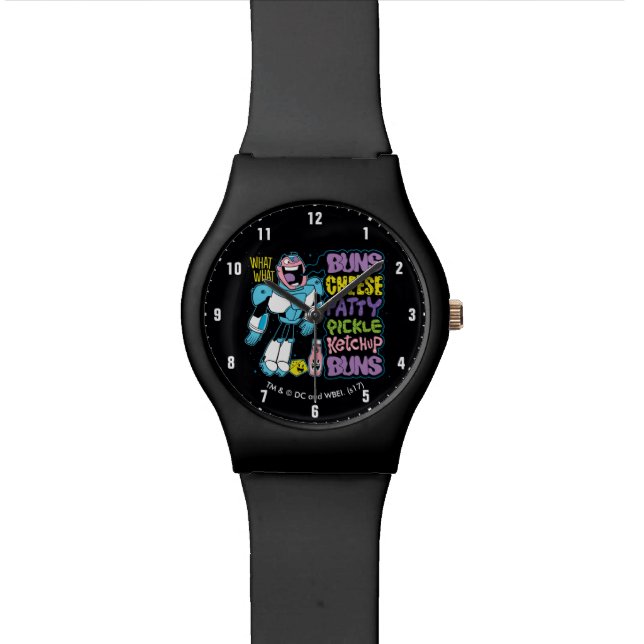 Reloj De Pulsera Teen Titans Go! | Cyborg Burger Rap (De cerca)