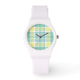 Reloj De Pulsera Tela escocesa en colores pastel