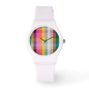 Reloj De Pulsera Tela escocesa escocesa abstracta