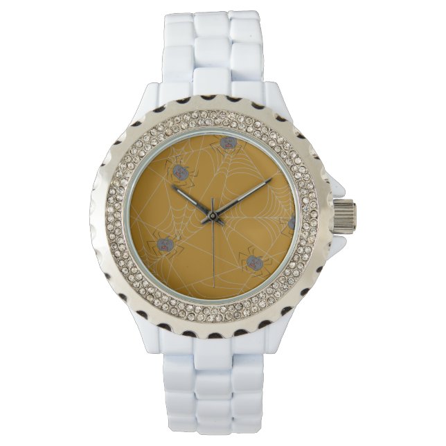 Reloj De Pulsera telaraña y calabazas de Halloween (Anverso)