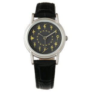 Reloj De Pulsera Tema de la Ballerina de Oro Única
