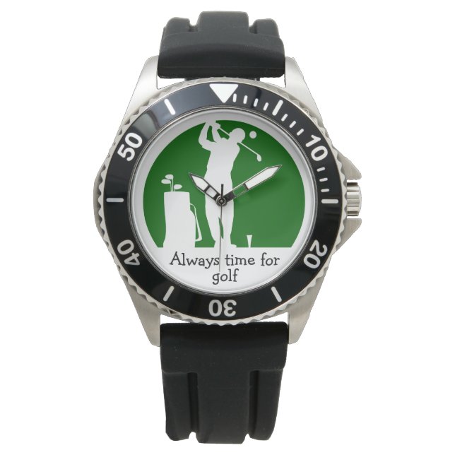 Reloj De Pulsera Tema del golf masculino masculino divertido (Anverso)