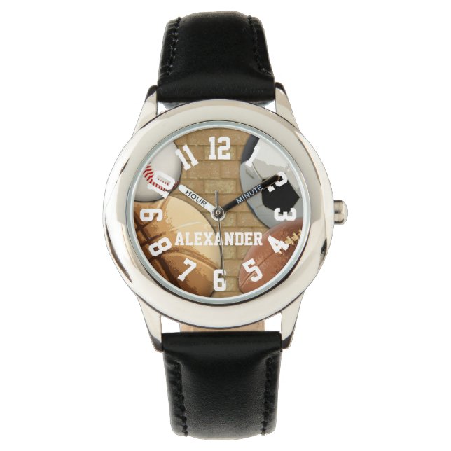 Reloj De Pulsera Tema deportivo personalizado (Anverso)