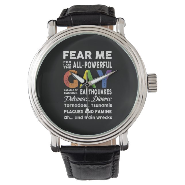 Reloj De Pulsera Teme I Am Gay lgbt Bandera regalo lgbt (Anverso)