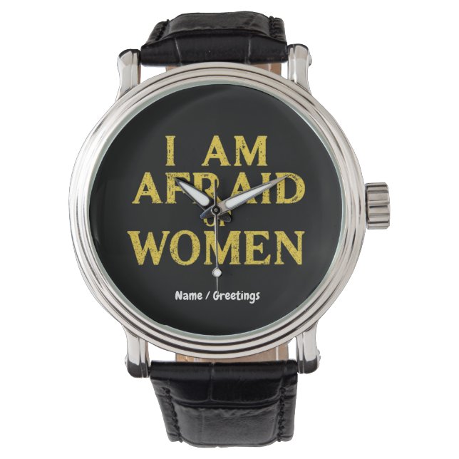 Reloj De Pulsera Temo A Las Mujeres Meme Gracioso (Anverso)