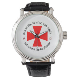 Reloj De Pulsera Templar Alfa-Omega No Nobis Domine