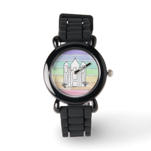Reloj De Pulsera Templo LDS Salt Lake City atardecer arcoíris mormó