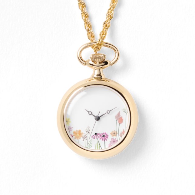 Reloj De Pulsera Temporada de flores doradas (Anverso)