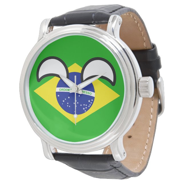 Reloj De Pulsera Tendencia divertida Geeky Brasil Countryball (Angular)