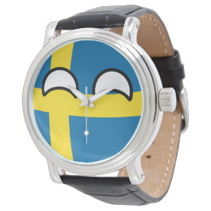 Reloj De Pulsera Tendencia divertida Geeky Suecia Countryball