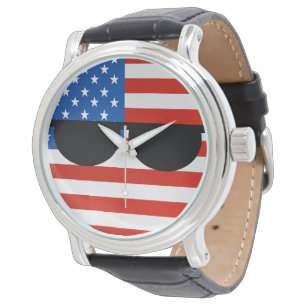 Reloj De Pulsera Tendencia divertida Geeky USA Countryball