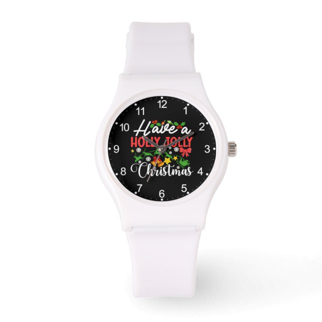 Reloj De Pulsera Tenga un Feliz y Alegre Navidad-86096 (Anverso)