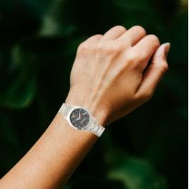 Reloj De Pulsera Tenis de pulsera de plata sobredimensionada Unisex