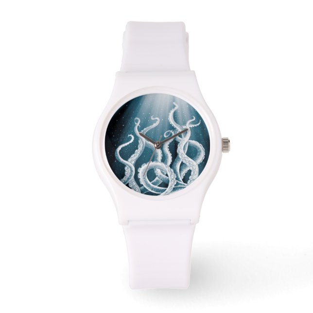 Reloj De Pulsera Tentacles Galaxia Blue Moon Rays (Anverso)