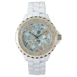 Reloj De Pulsera Terrazzo En Azul