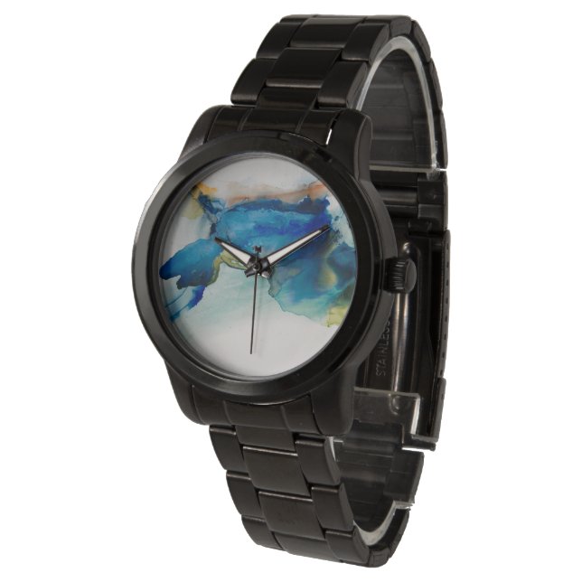 Reloj De Pulsera Terreno abstracto - Azul (Angular)